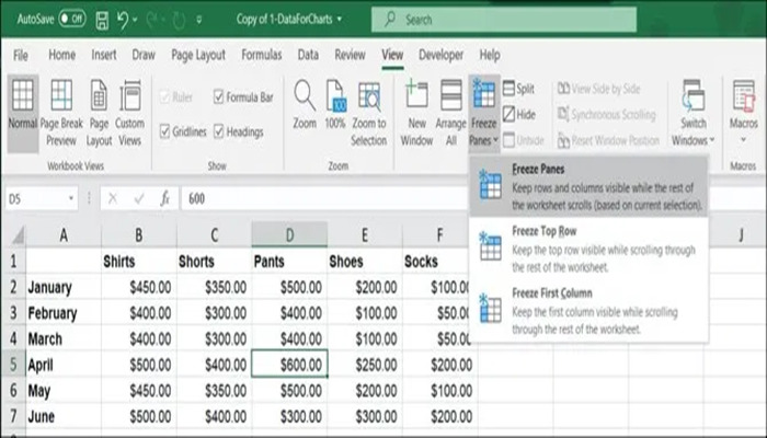 Cómo arreglar una fila o columna en Excel